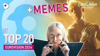 Eurovision 2024 | My TOP 20 (with MEMES) | New: 🇵🇱🇧🇪