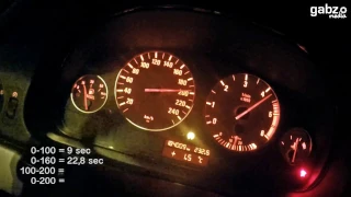 BMW E39 520D 0-200 km/h Acceleration