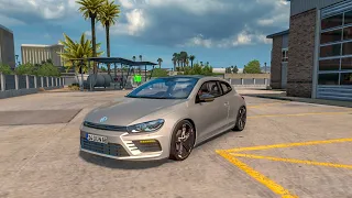 American Truck Simulator | Volkswagen Scirocco R Car Mod  | Logitech G29 Gameplay