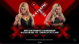 WWE 2K20 : CHAROLETTE FLAIR VS ALEXA BLISS { RAW WOMEN'S CHAMPIONSHIP } EXTREME RULES MATCH ( PS5 ).