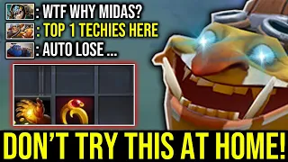 WTF FIRST ITEM MIDAS POS5 - TOP 1 TECHIES STRATEGY "Don't try this at home!"