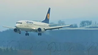 [FullHD] *Vortex* Lufthansa Boeing 737-300 landing at Geneva/GVA/LSGG