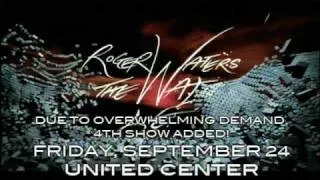 4th Show Added - Roger Waters: The Wall Live at United Center, Chicago - Sept. 21, 22, 23 & 24, 2010