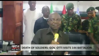 DEATH OF SOLDIERS: GOV. OTTI VISITS 144 BATTALION