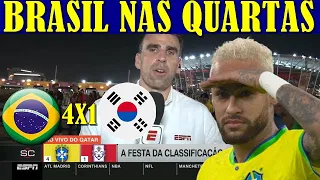 BRASIL 4 X 1 COREIA DO SUL NEYMAR MARCA E SELEÇÃO BRASILEIRA ESTÁ NAS QUARTAS DE FINAL