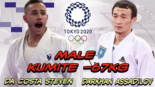 Da costa Steven Vs Darkhan Assadilov TOKYO 2020 OLYMPICS KARATE | Male Kumite -67kg