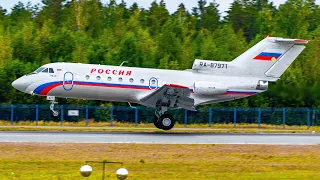 Облёт Як-40 СЛО Россия аэропорт Минск | Yakovlev Yak-40 Test flight Minsk airport 5-6 Sep. 2022