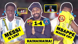 GRANDSON vs GRANDPA LIVE REACTION 😂 BARCELONA 1-4 PSG | MBAPPE 3-0 BARCELONA 😎 WHERE IS MESSI? 🤔