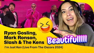 Reaction ▷ Ryan Gosling - Mark Ronson, Slash & The Kens - I'm Just Ken (Live From The Oscars 2024)