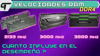 Velocidad de RAM y su impacto. 2133vs3000vs3200