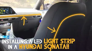 Installing light strips on a 2021 Hyundai Sonata!