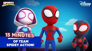 15 Minutes of Team Spidey Action! | Marvel's Spidey and his amazing friends | Disney India