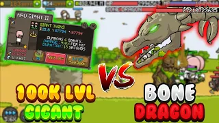 Bone Dragon kill time with 100k Giant | Grow Castle