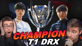 WORLD CHAMPION! I T1 vs DRX I Game 5 I Worlds Finals Reaction