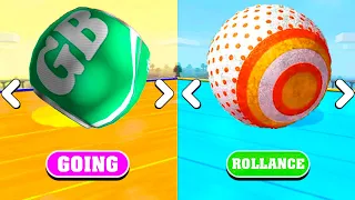 Going Balls vs Rollance - Insane Color Balls Battle on Reverse Levels! Race-404