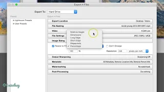 Setting image size while exporting in Lightroom Classic