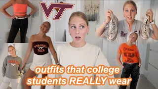 what college students ACTUALLY wear in college! (game days, parties, classes & what NOT to bring)