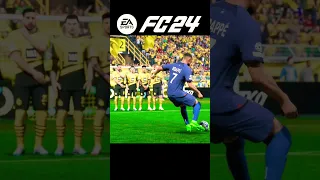 Mbappé superbe coup franc face à Dortmund // EA FC 24 #eafc24 #fc24 #psg #mbappe