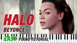 Halo (Beyoncé) (EASY Piano Tutorial | Cover | Sheet Music)