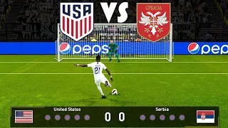 USA Soccer Team vs Serbia | Friendly Match | PES 2023 | PENALTY SHOOTOUT