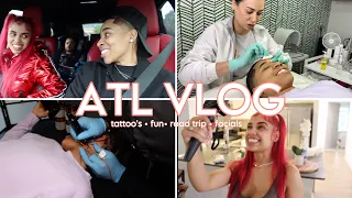 ATLANTA VLOG : NECK TATTOO , MY FIRST FACIAL, VANESSA TAKES OFF HER BRACES + MORE!!! | TRVLLOFFICIAL