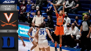 Virginia vs. Duke Condensed Game | 2021-22 ACC Women’s Basketball