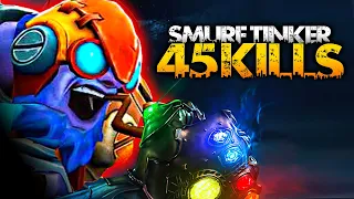 OMG! 45KILLS! SMURF TINKER IMMORTAL RANK | DOTA 2 7.32D | TINKER