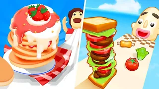 ✅ Pancake Run 🆚 Sandwich Runner - All Level Gameplay Android,iOS - BIG NEW APK UPDATE