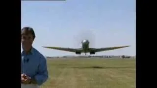 Spitfire Flies low over Presenter