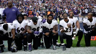 NFL Players Kneel In Protest of Trump Comments During Anthem