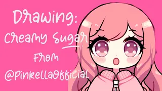 Drawing creamy sugar