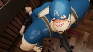 Captain America Fights in Elevator