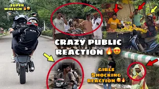 Crazy Public Reaction On My Wheelie 🥵| R15 Super Wheelie Reaction 👀 || Girls Shocking Reaction 😂