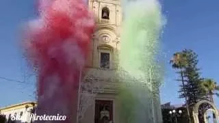 Uscita San Giovanni Evangelista a San Giovanni La Punta 2014 e Spettacolo Pirotecnico F.lli Trebbia