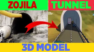 Zojila Tunnel 3D MODEL || strategically important  signature project is progressing at a fast pace.