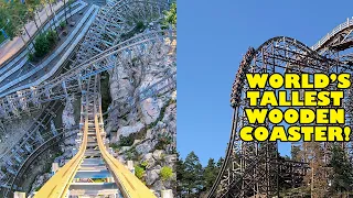World's TALLEST Wooden Roller Coaster! Wildfire Multi-Angle 4K POV! Kolmarden Zoo Sweden