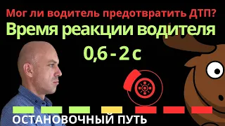 Время реакции водителя. Мог ли водитель предотвратить ДТП? Остановочный путь ТС.