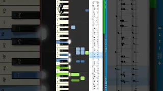 Черное и Белое (из кинофильма Большая перемена) #piano #pianocover #pianotutorial #synthesia #shorts