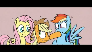 "Hush Now Quiet Now" MLP Fluttershy & Rainbow Dash Comic Dub (Dark Comedy)