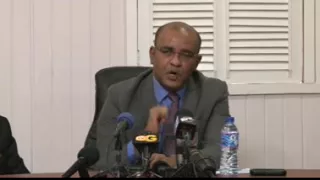 Press Conference with Opposition Leader Dr Bharrat Jagdeo Wednesday 24th August 2016