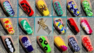 🤔Easy nail art without tools ||Nail designs 2023|| Easy nail art||Easy nailart for beginners 💅