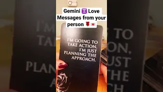 GEMINI ♊️ LOVE MESSAGES FROM YOUR PERSON🌹💌 (Gemini love tarot reading)