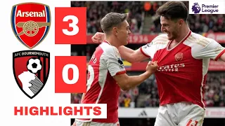 Arsenal vs Bournemouth HIGHLIGHTS (3-0): Saka, Trossard, Declan Rice GOALS.