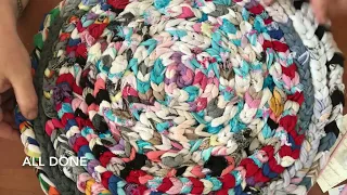 Needlework/ Small rug of old socks.