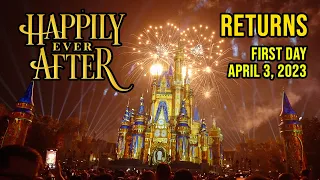 Return of Happily Ever After Fireworks First Day 4K Magic Kingdom Walt Disney World 2023 04 03