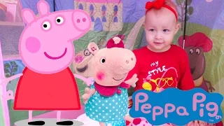 ♥ Свинка Пеппа Интерактивная игрушка на русском распаковка Unpacking Peppa Pig Interactive toy