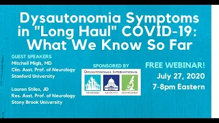 Webinar: Dysautonomia Symptoms in Long-Haul COVID-19