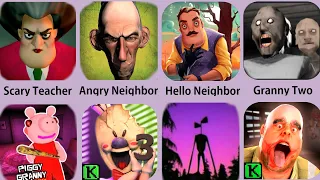 Scary Teacher,Angry Neighbor,Hello Neighbor,Granny,PIGGY,Ice Scream 3,Siren Head,Mr.Meat