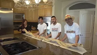 MAKING THE WORLD'S BIGGEST BURRITO! (10 feet long!) | MAMA RUG AND PAPA RUG