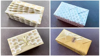 4 Easy Gift Wraps | DIY Gift Packing Idea | Rectangle Box Gift Wrap #giftwrapping